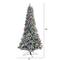 8.5ft. Pre-Lit Flocked British Columbia Mountain Fir Artificial Christmas Tree, Multicolor Globe Bulbs